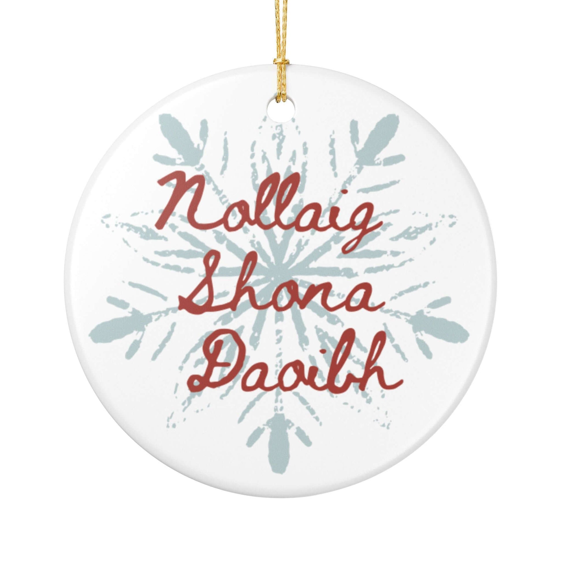 Merry Christmas, Gaelic Ornament, Irish Ornament, Celtic Ornament