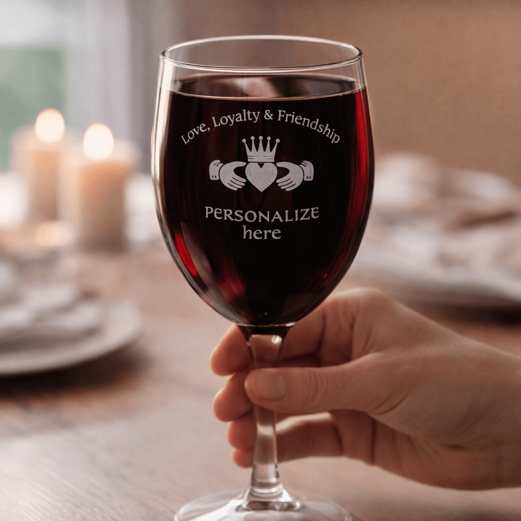 Irish Wedding Favor, Irish Wedding Gift, Irish Anniversary Gift, Irish  Valentines Gift, Irish Wine Glass