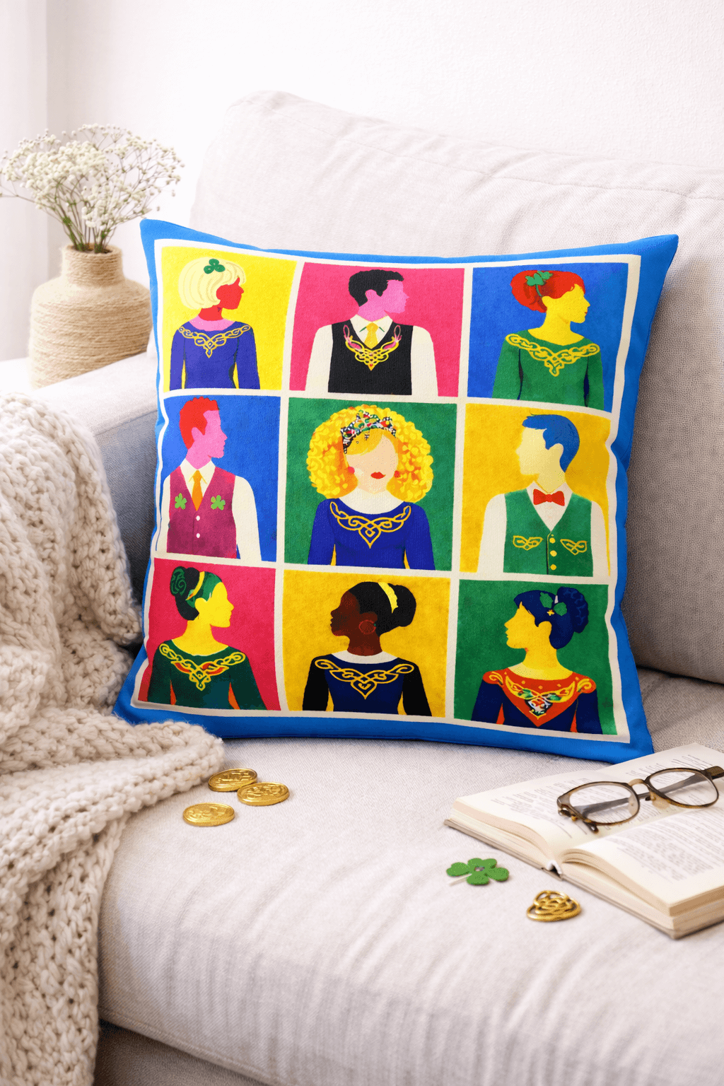 Irish Dance Pillow, Irish Dance Decor, Irish Dance Bedroom, Irish Dance Studio Decor