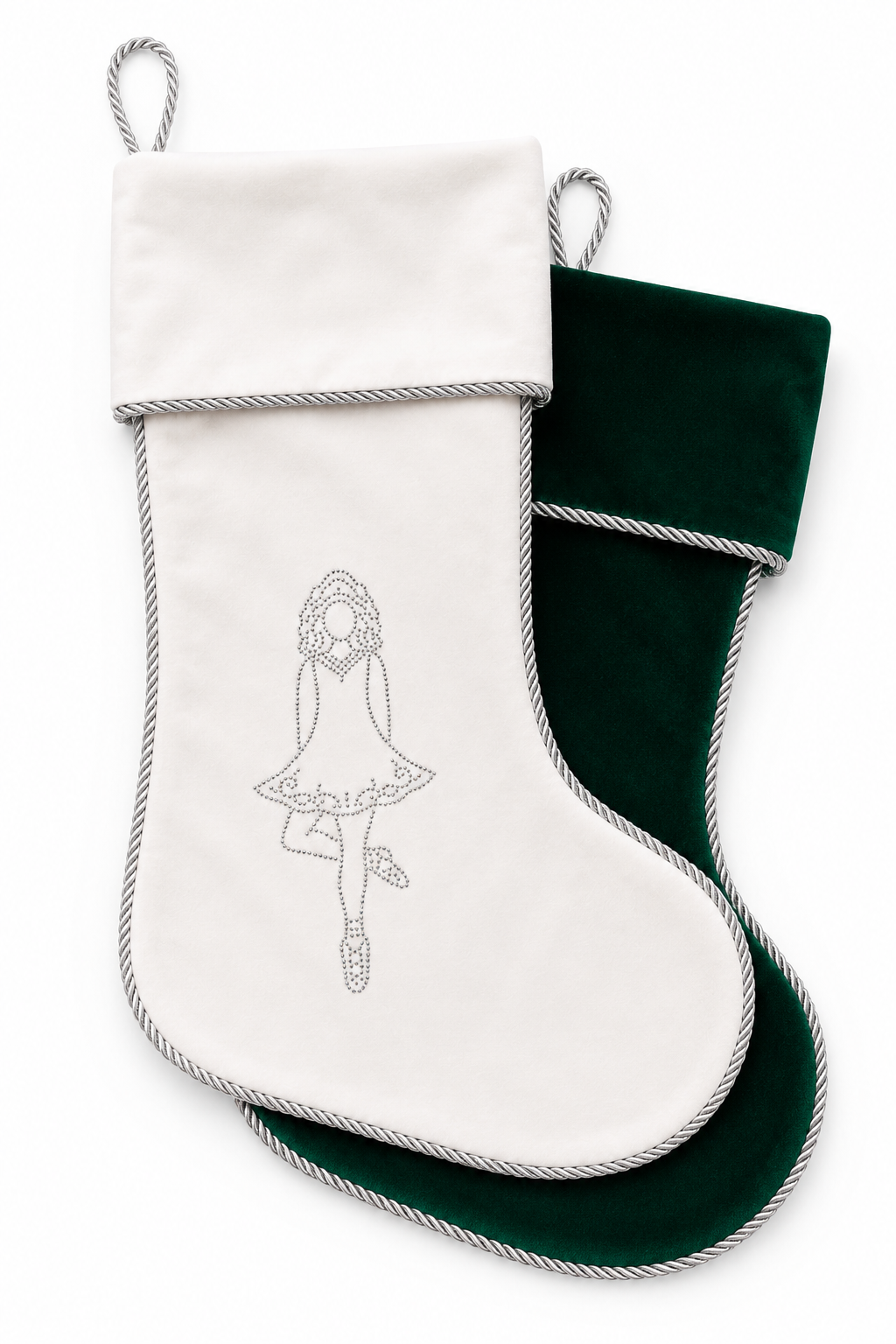 Irish Dance Rhinestone Velvet Christmas Stocking, Preoder, Ships October 1st