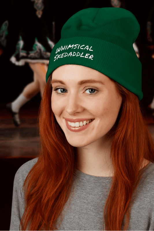 Whimsical Skedaddler Embroidered Beanie, Irish Dance Gift