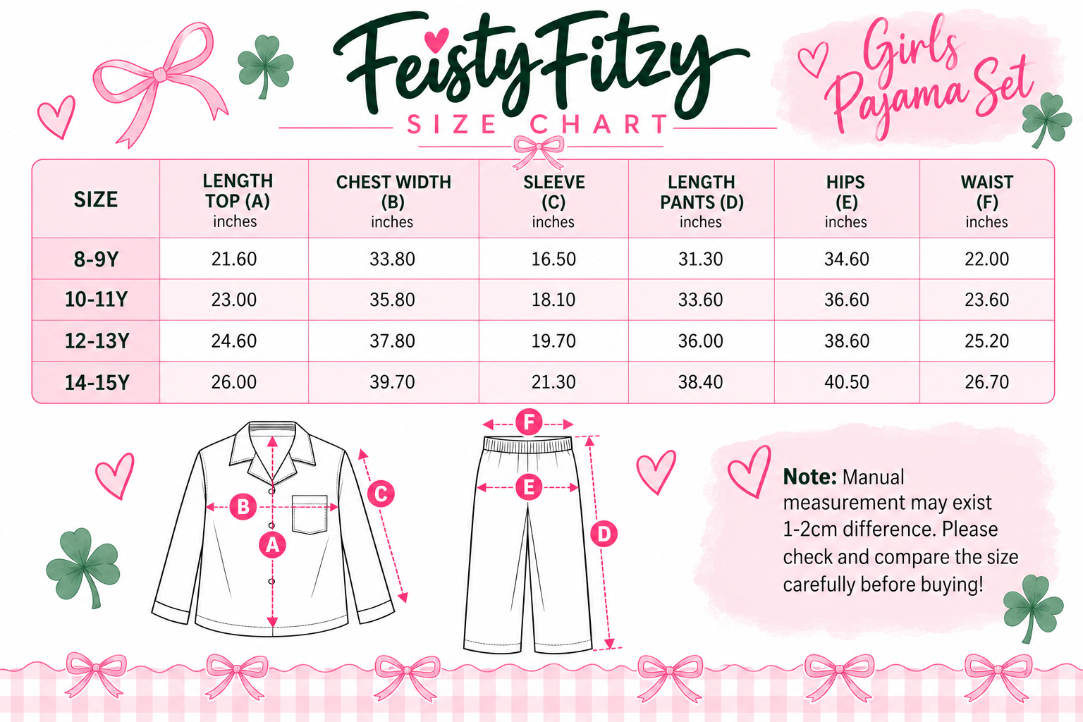 Ghillie pajamas – FeistyFitzy Irish dance pajama set, a cozy Christmas gift for Irish dancers ages 8–15