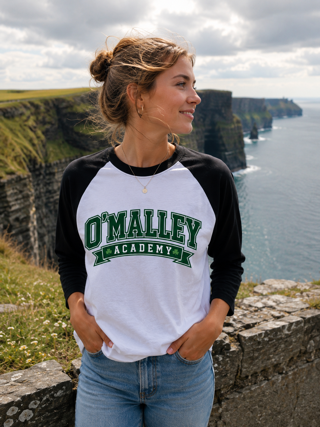 O'Malley Academy Raglan Shirt - Vintage Collegiate Baseball Tee