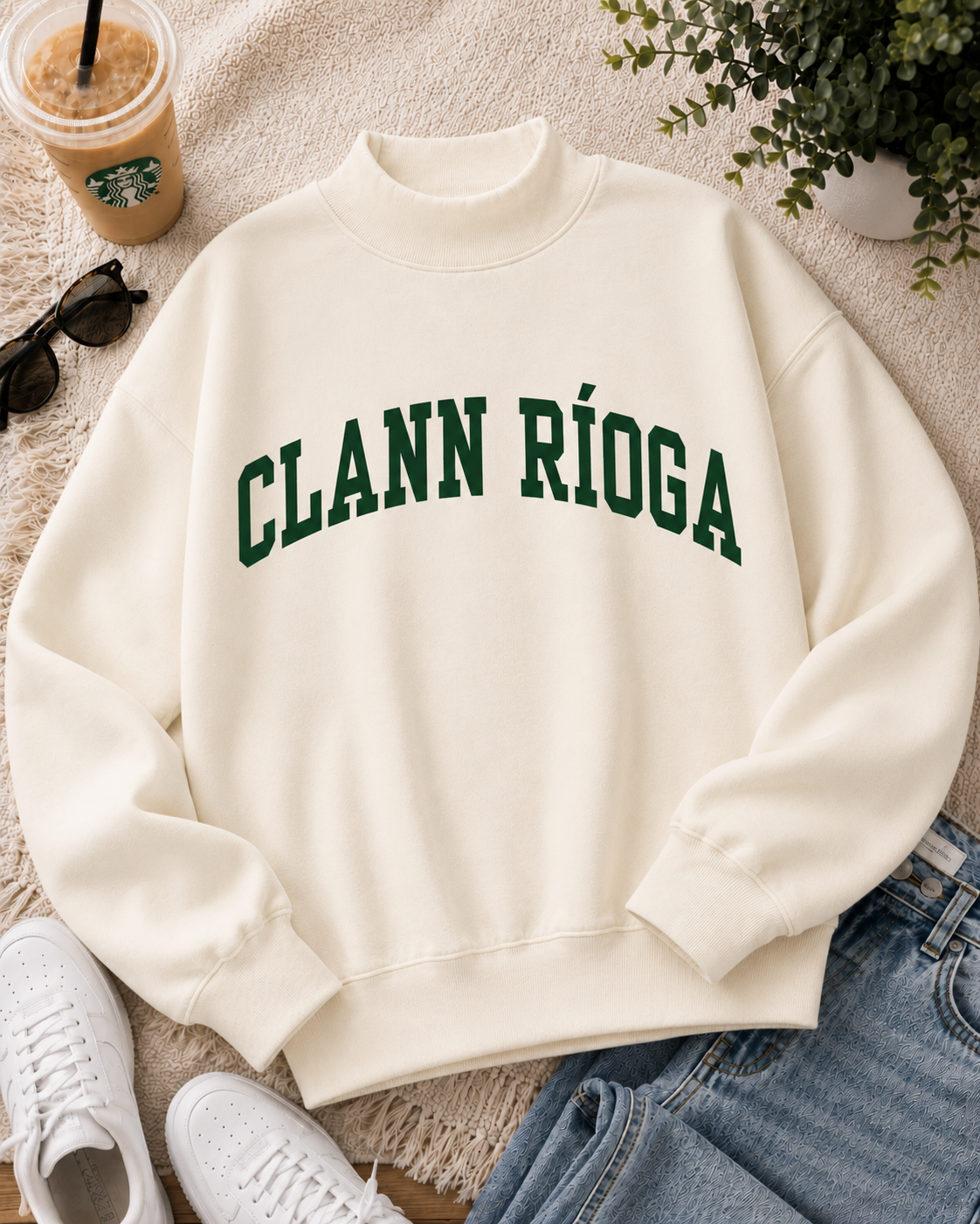 Clann Ríoga Mockneck Sweatshirt- **Pre-Order ships by Oct 1**