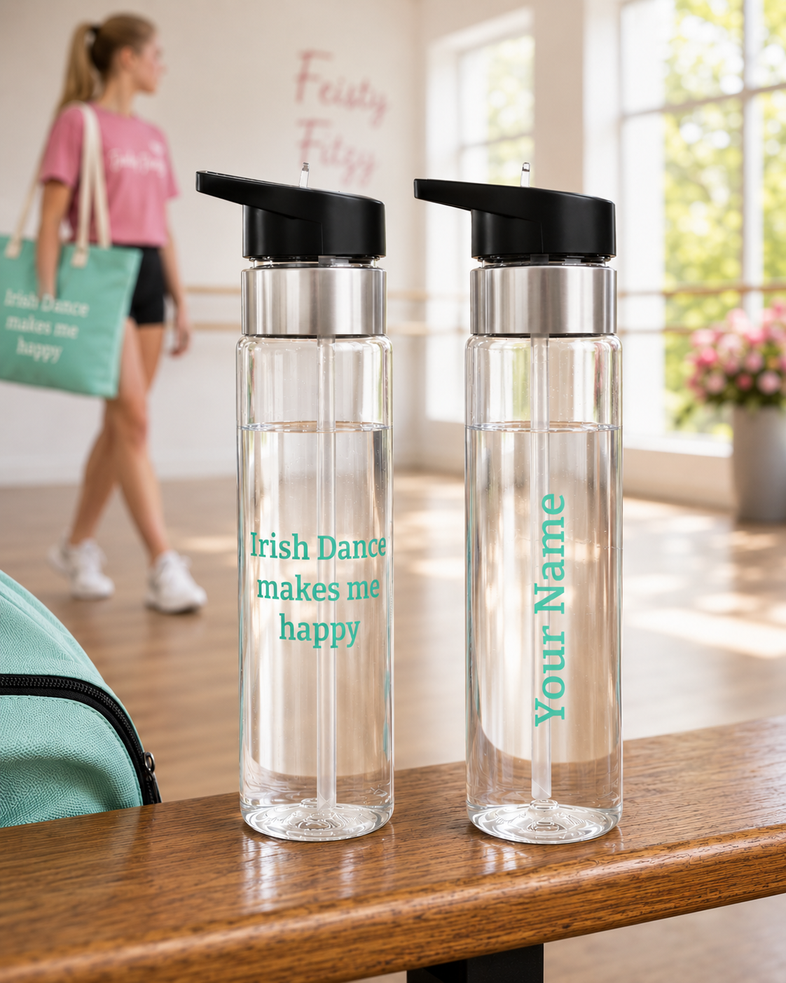 Irish Dance Makes Me Happy Personalized Water Bottle- 20oz