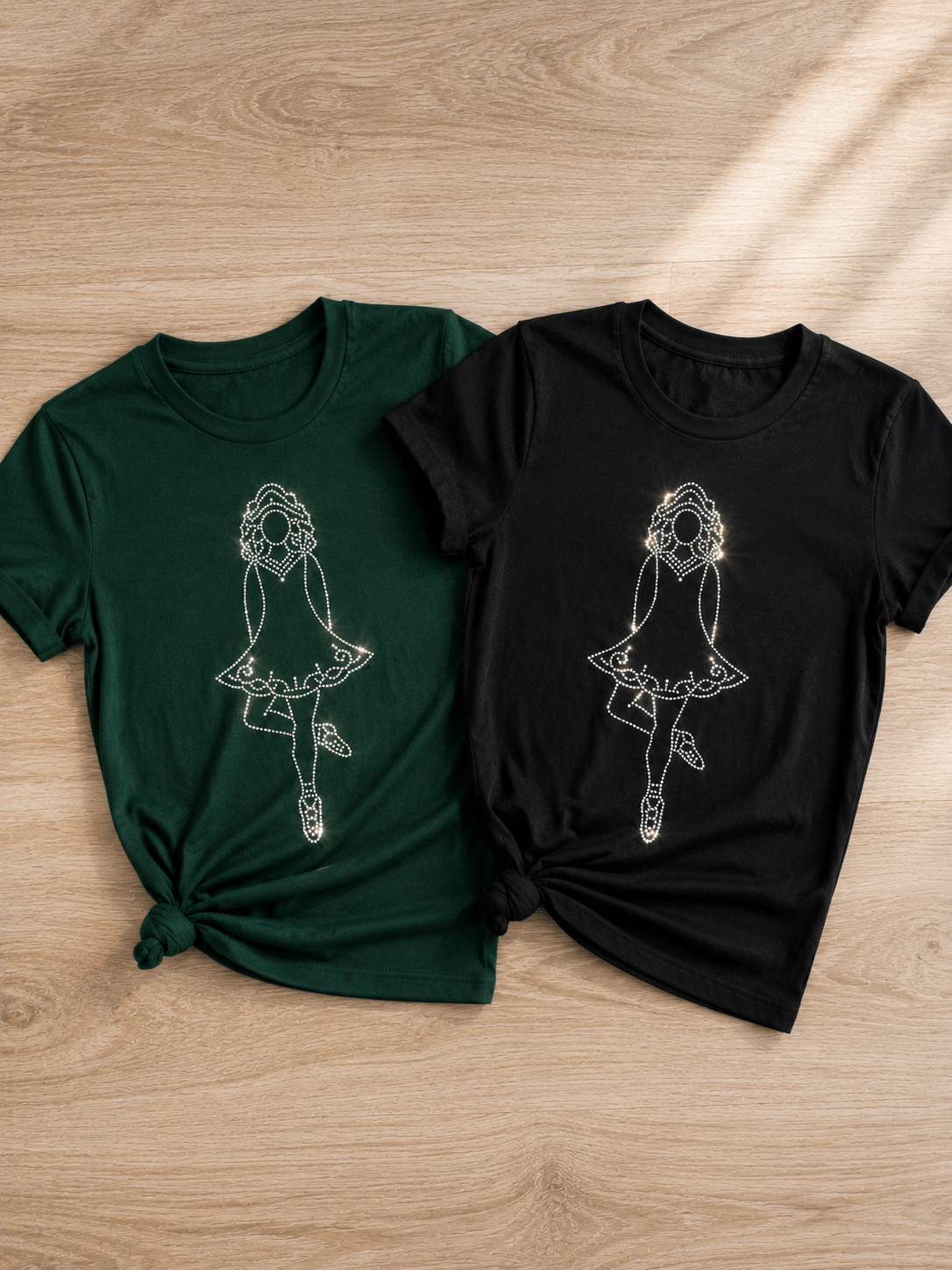 Little Dancer Sparkle Tee | Crystal AB Irish Dancer Rhinestone Shirt