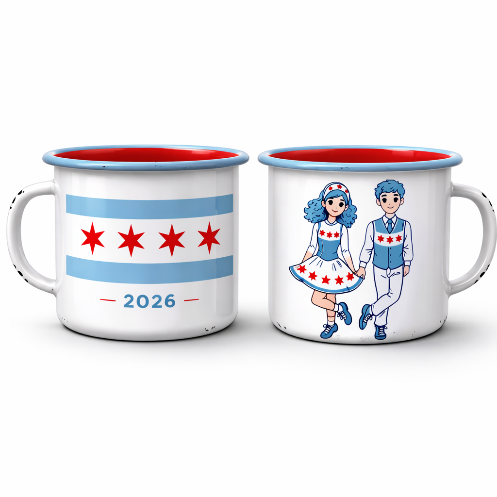 Chicago Mug, Irish Dance Mug, Irish Dance Worlds Mug, Enamel Mug