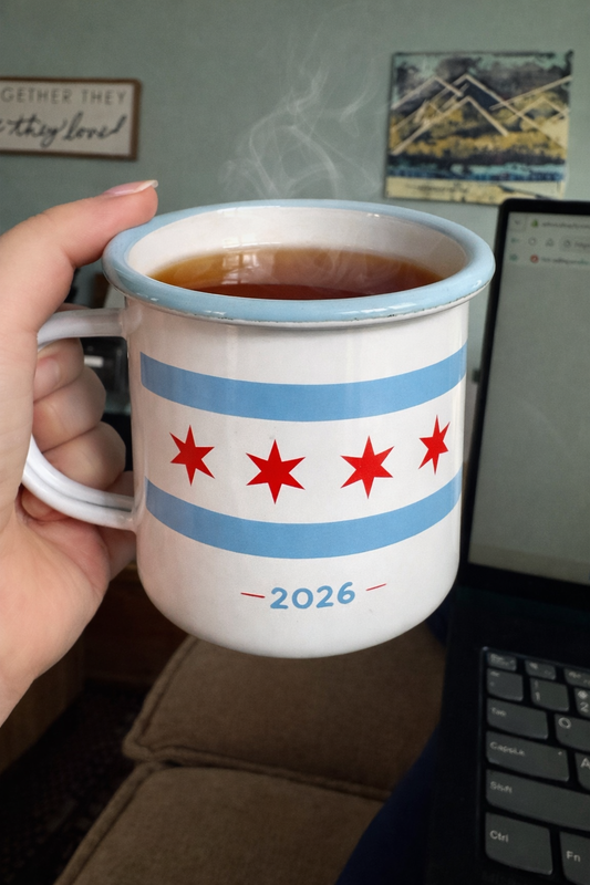 Chicago Mug, Irish Dance Mug, Irish Dance Worlds Mug, Enamel Mug, Irish Dance Coffee