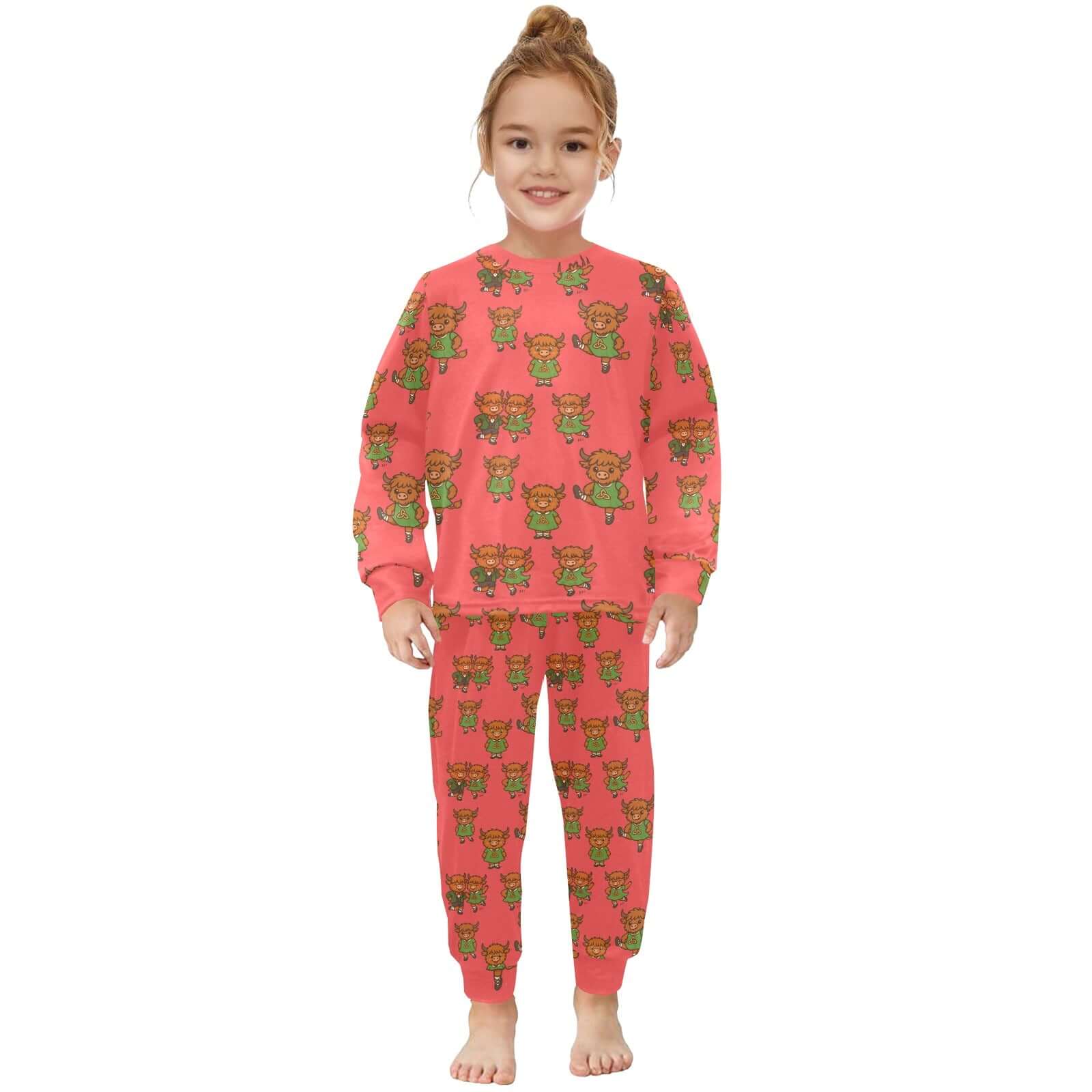 Highland Cow Pajamas, Highland Cow PJs, Irish Dance Pajamas, Irish Dance PJs