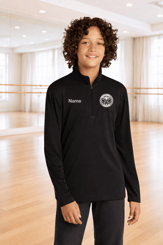 Clann Lir Black Performance Quarter Zip, Youth & Adult