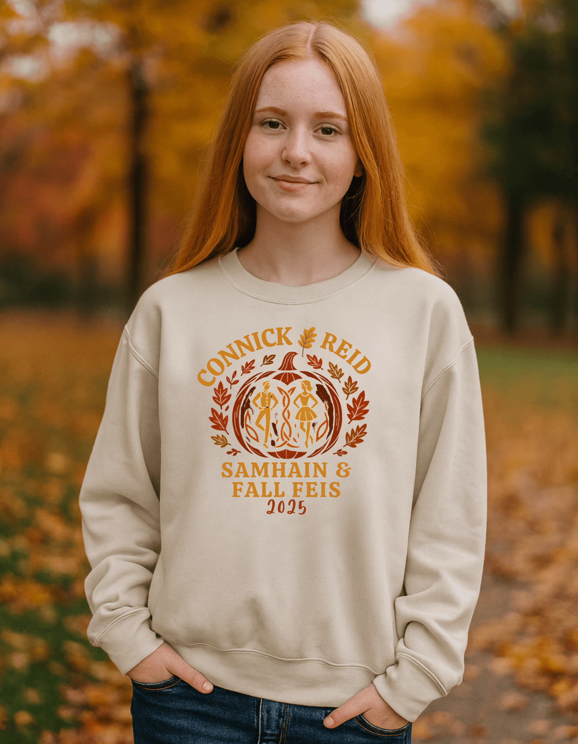 Connick & Reid Fall Feis 2025, Irish dance sweatshirt, Irish dance competition apparel, Irish dance school spirit wear, custom Irish dance team gear, Irish dance logo clothing, Feis day sweatshirt, Irish dance warm-up sweatshirt