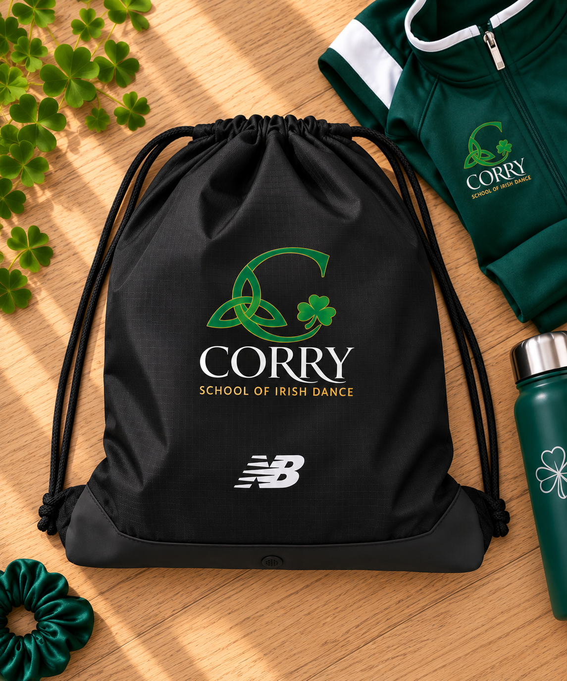 Corry School of Irish Dance New Balance Drawstring Bag