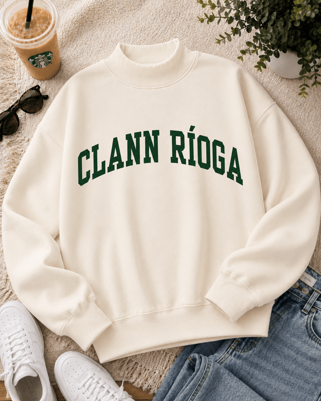 Clann Ríoga Mockneck Sweatshirt- **Pre-Order ships by Oct 1**