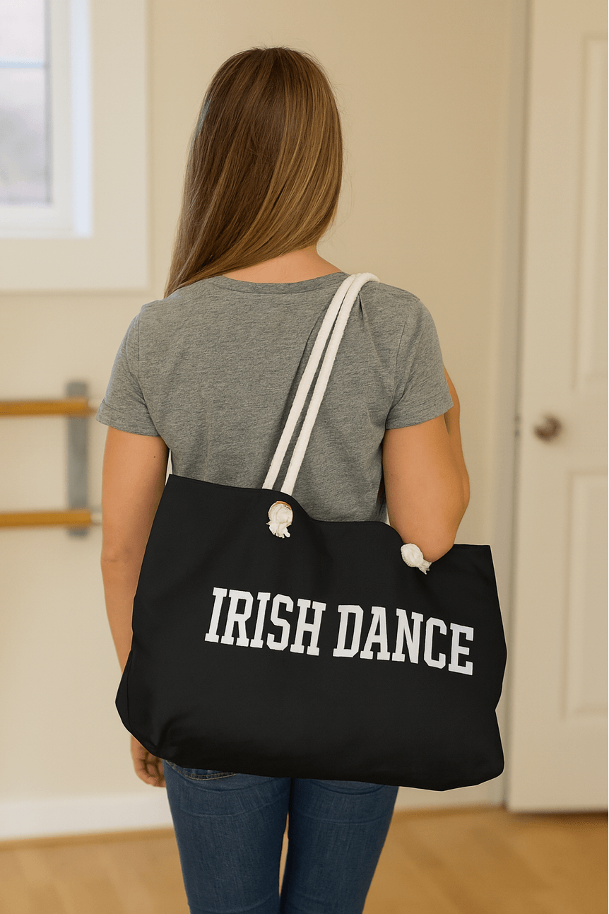 Custom Irish dance bag with name personalization, Irish dance school gear bag for competitions and practice, 
Irish dance team bag with personalized name, Dance bag designed for Irish dancers and feis travel, Irish dance bag for shoes, socks, and accessories, Personalized dance bag for Irish dance students