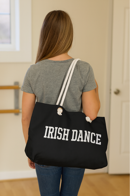 Custom Irish dance bag with name personalization, Irish dance school gear bag for competitions and practice, 
Irish dance team bag with personalized name, Dance bag designed for Irish dancers and feis travel, Irish dance bag for shoes, socks, and accessories, Personalized dance bag for Irish dance students