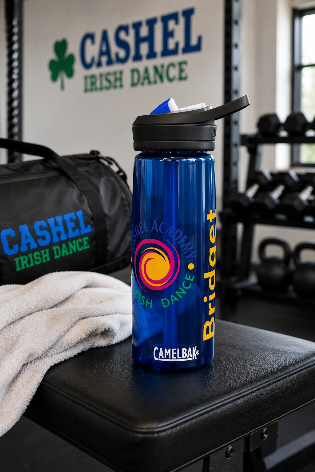 Personalized Cashel Academy Water Bottle – Blue with Name Customization