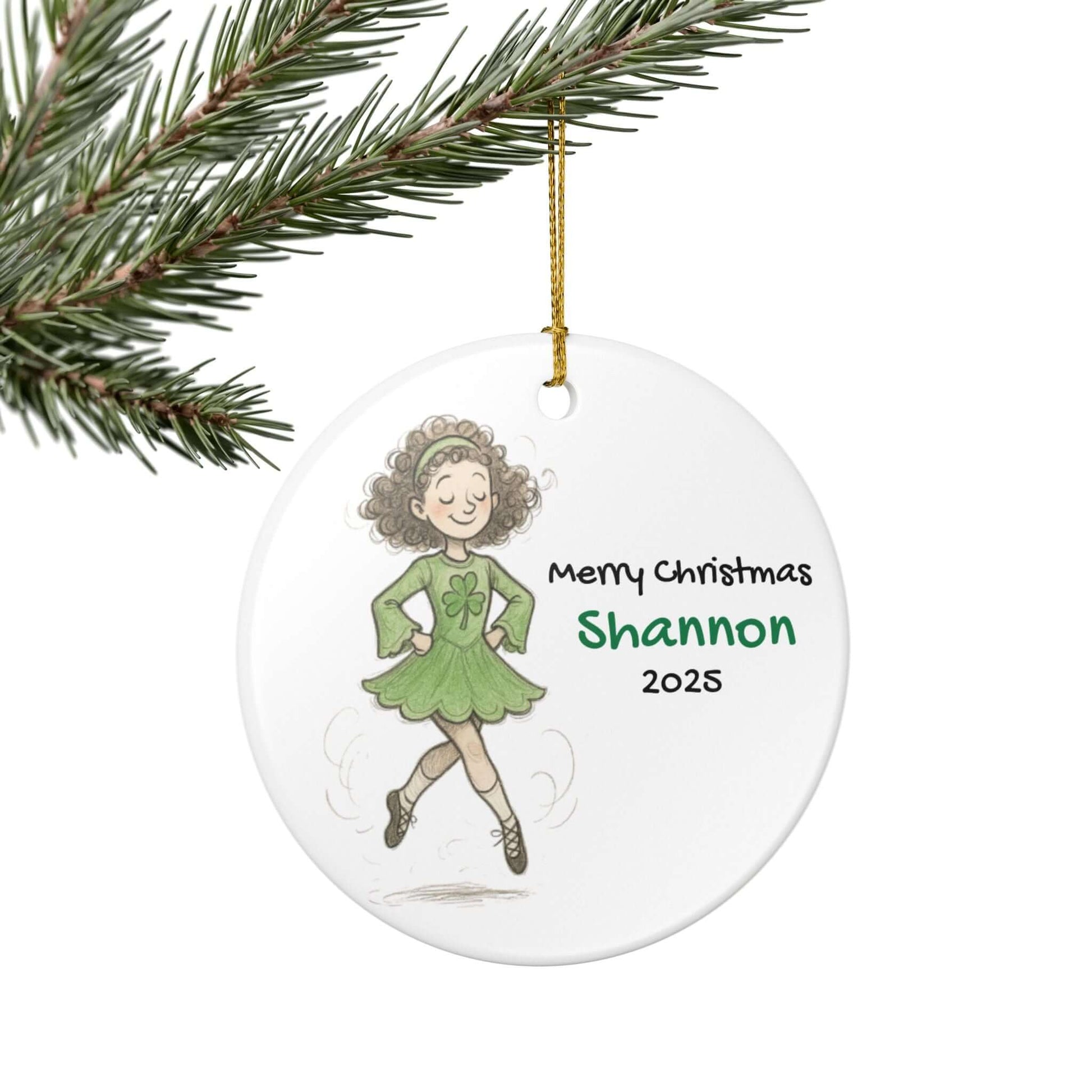 personalized Irish dancer ornament, Irish dance Christmas ornament, custom Irish dance gift, Irish dance school spirit ornament, Irish dance Christmas decor, Oireachtas ornament, Irish dance team ornament, Feis gift, custom dance ornament, personalized Irish dance keepsake