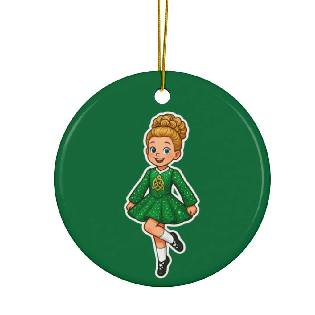 cute Irish Dance Ornament, Personalized Irish Dance Ornament, Custom Irish Dancer Ornament,  Irish Dance Christmas Ornament, 
Irish Dancer Gift