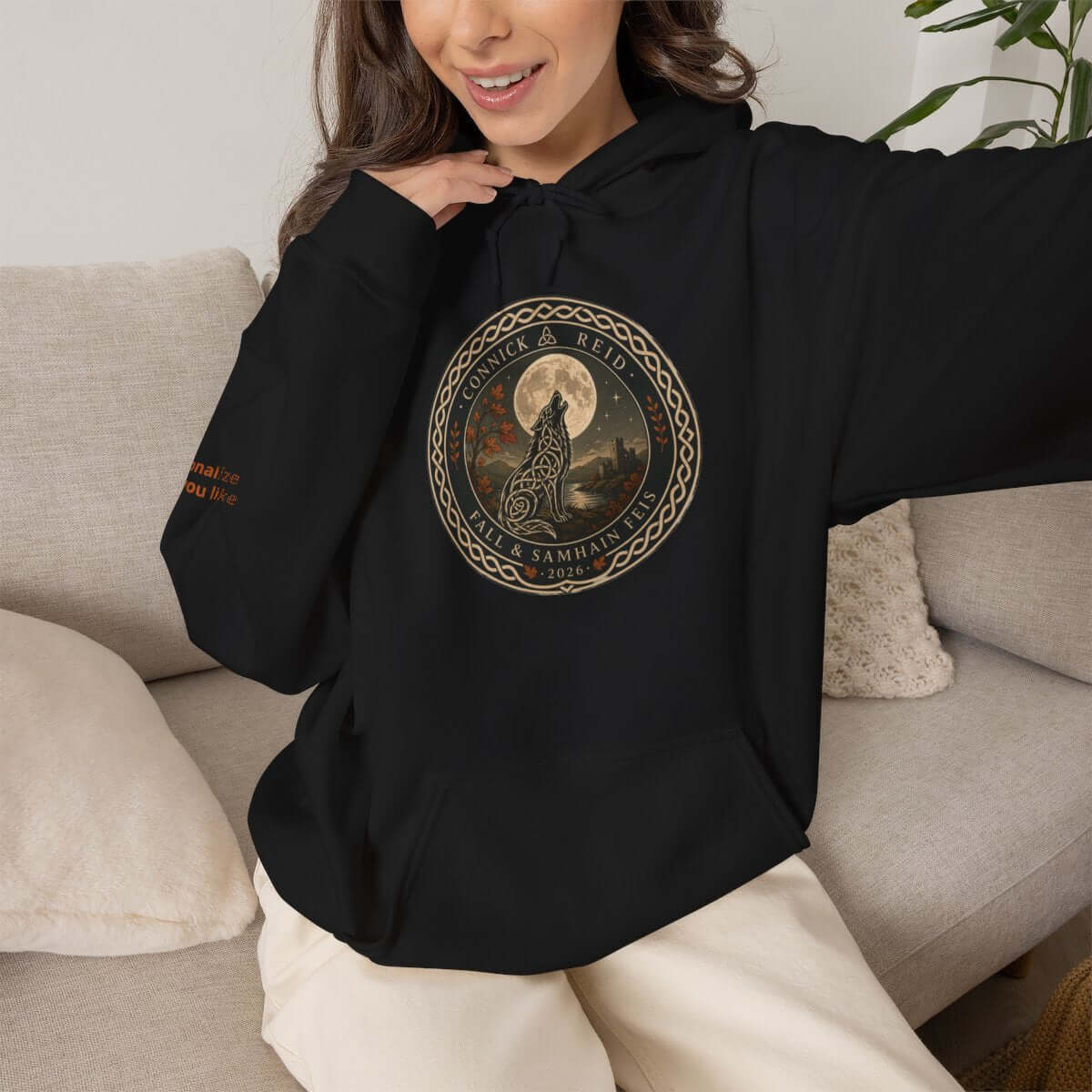 Connick Reid Academy Fall and Samhain Feis Adult Hoodie- Personalization included