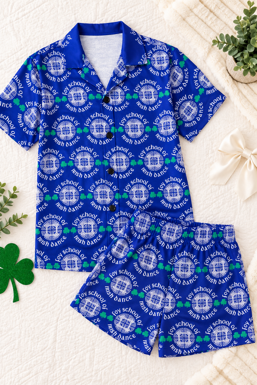 Foy Irish Dance Pajamas ☘️ Royal Blue PJ Set for Kids & Women