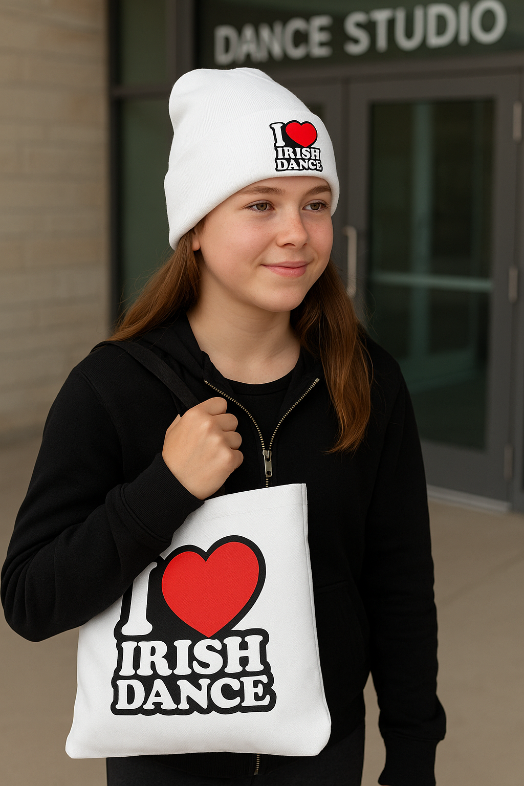 Irish Dance Bag, I love Irish Dance Tote Bag, Feis Bag, Oireachtas Gift, Recital Gift, Competition Gift, Retro Dance Bag