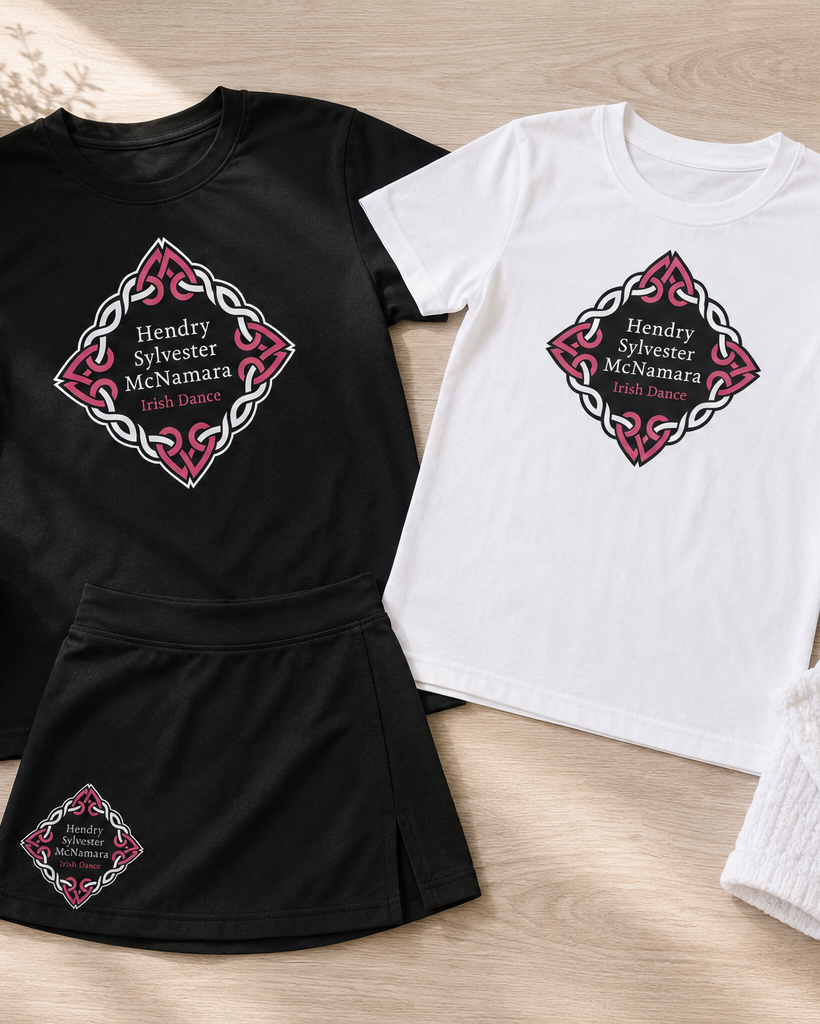 Irish Dance School Logo Shirt, Custom Irish Dance School Apparel