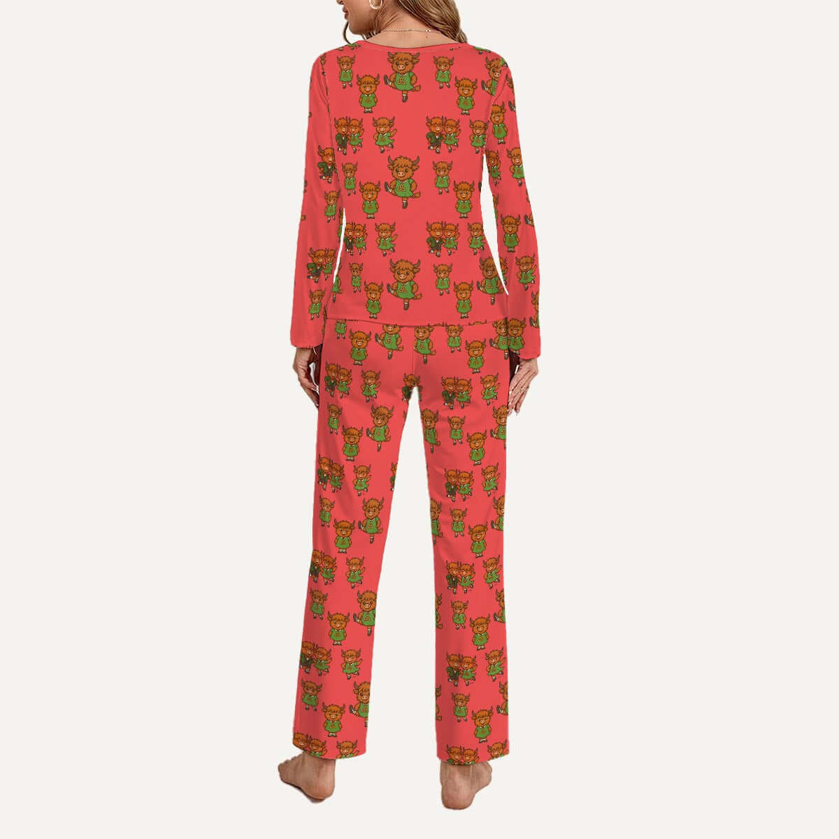 Highland Cow PJs, Irish Dance Pajamas, Gift for Irish Dancer, Irish Dance Pajama Set