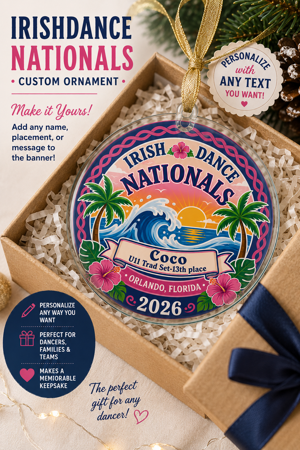 2026 Orlando Nationals Glass Ornaments