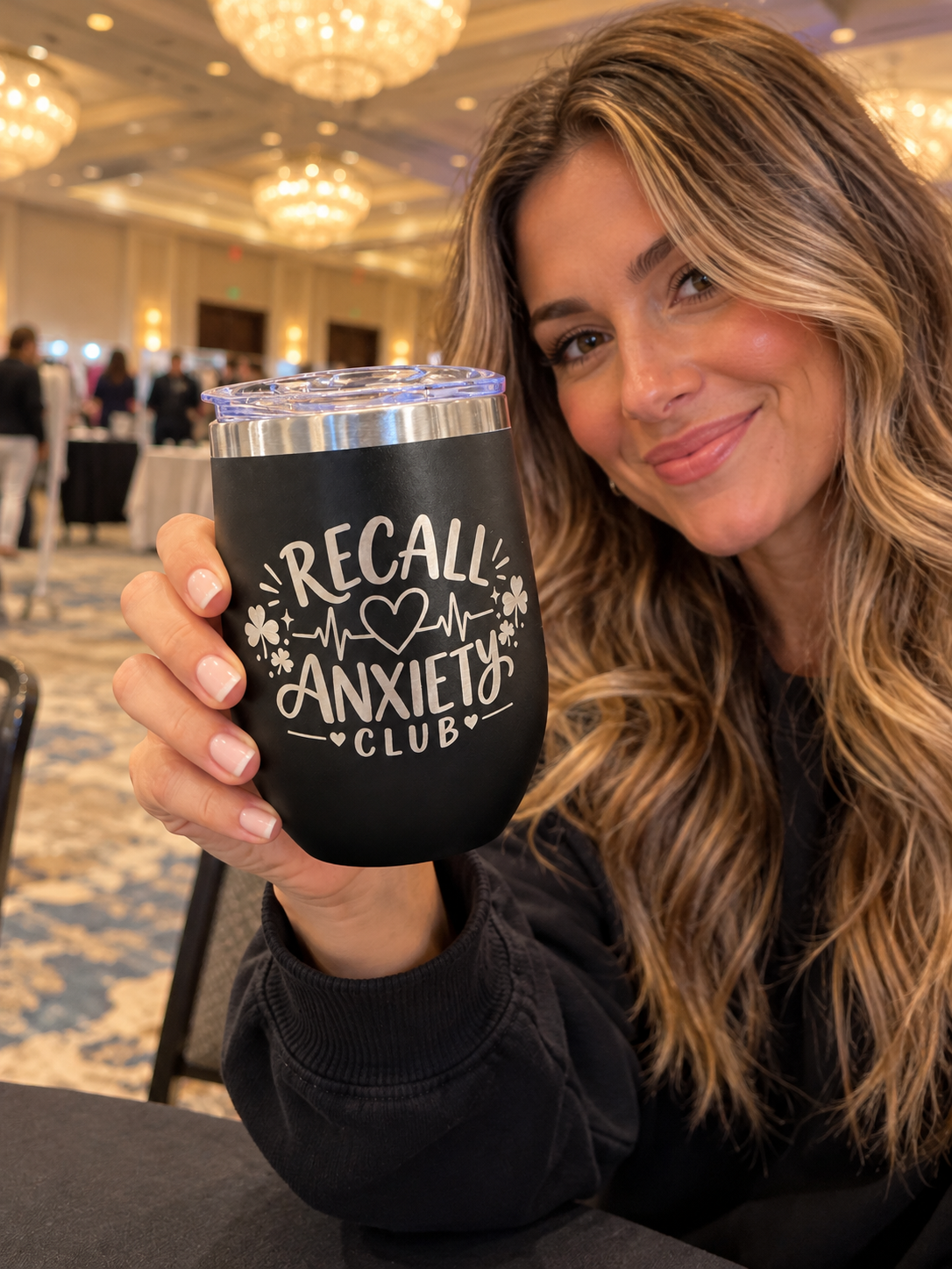 Recall Anxiety Club Wine Tumbler – Engraved Stainless Steel Irish Dance Mom Gift