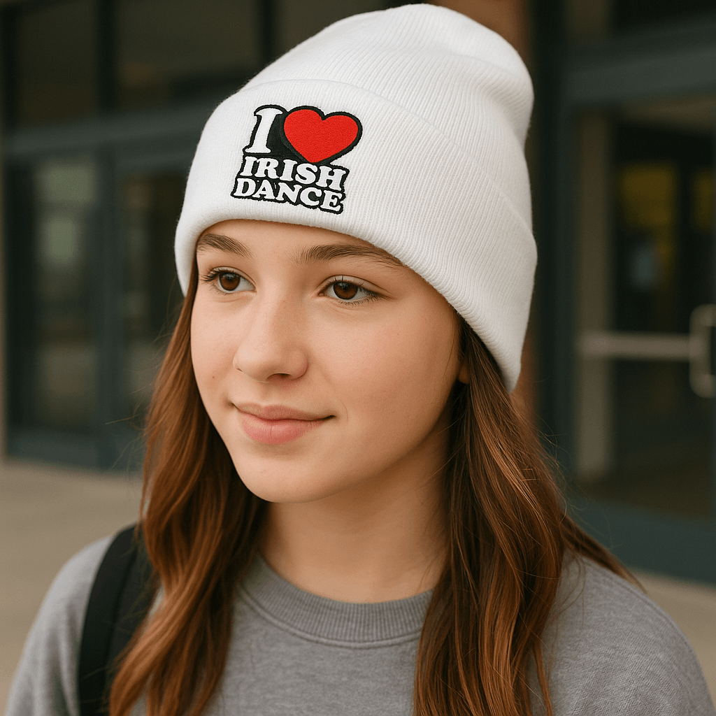 I love Irish Dance, I heart Irish Dance, Irish Dance Accessory, Irish Dance Hat, Cozy Gift for Irish Dance, Irish Dance Christmas Gift