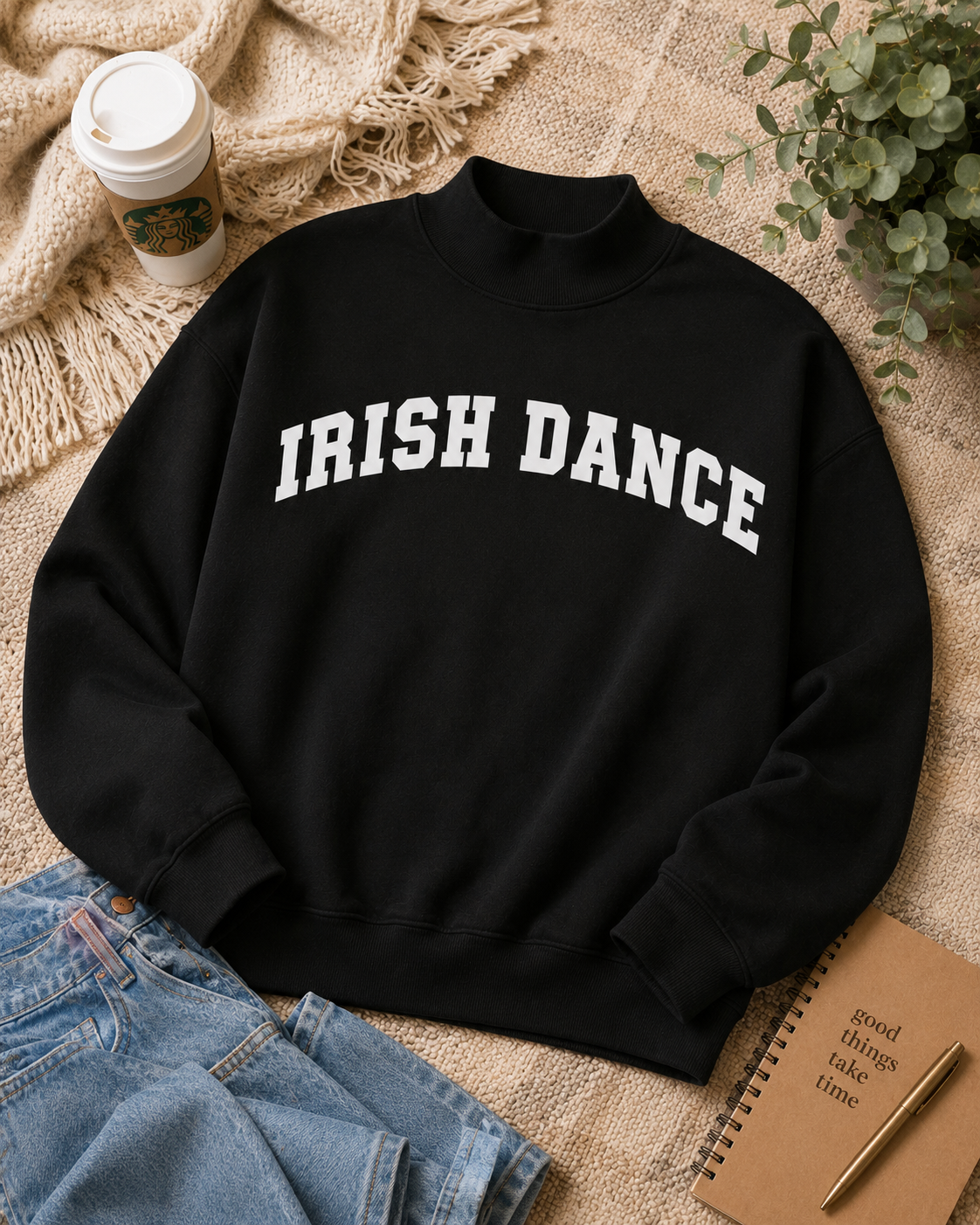 Irish Dance Mockneck Sweatshirt- **Pre-order, ships by Oct 1**