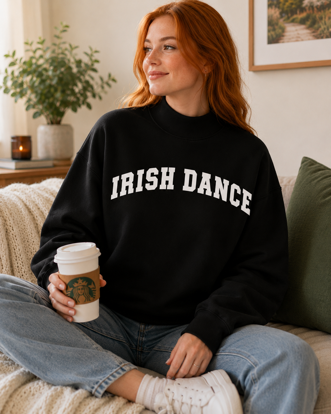 Irish Dance Mockneck Sweatshirt- **Pre-order, ships by Oct 1**