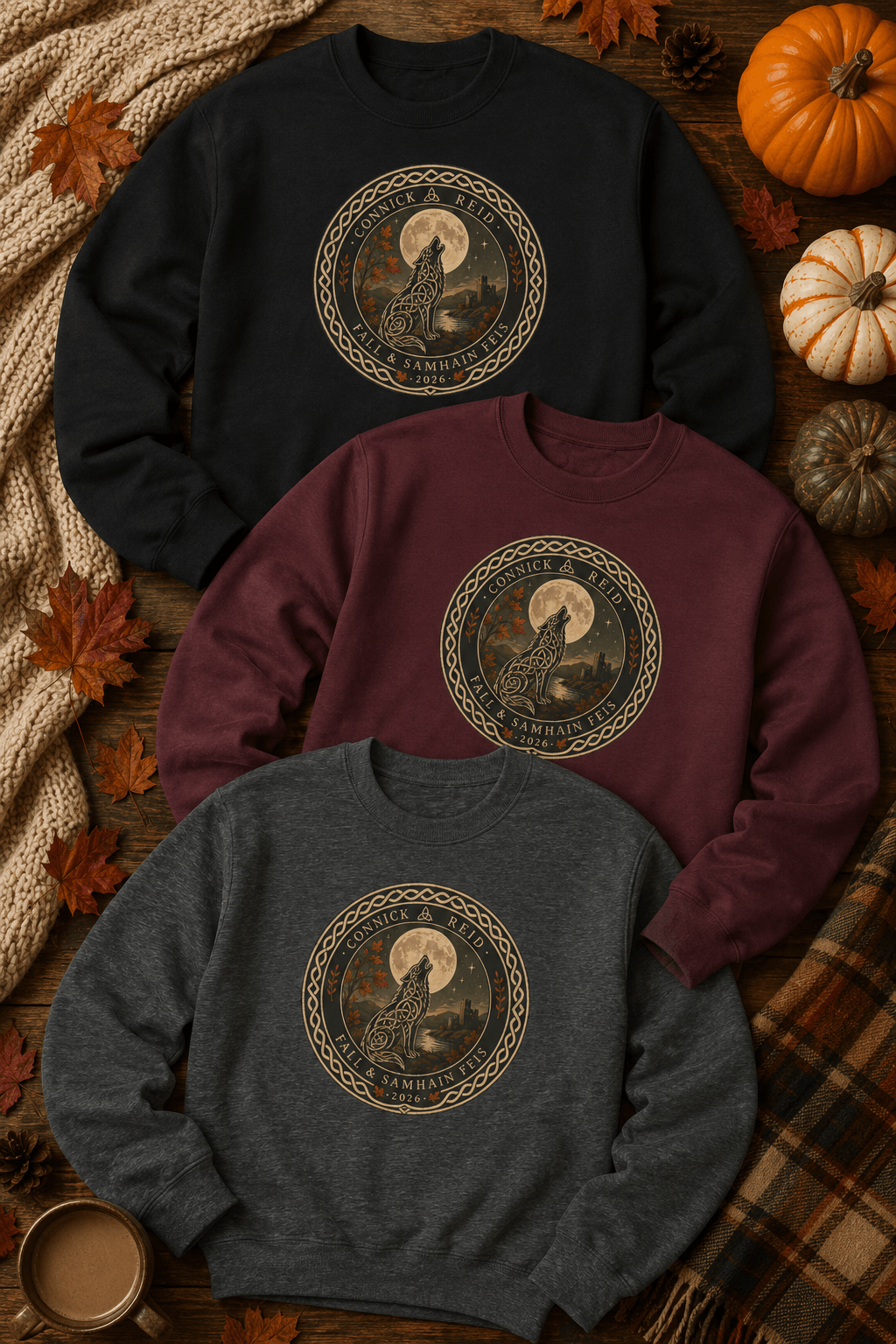 Connick Reid Academy Fall and Samhain Feis Youth Sweatshirt