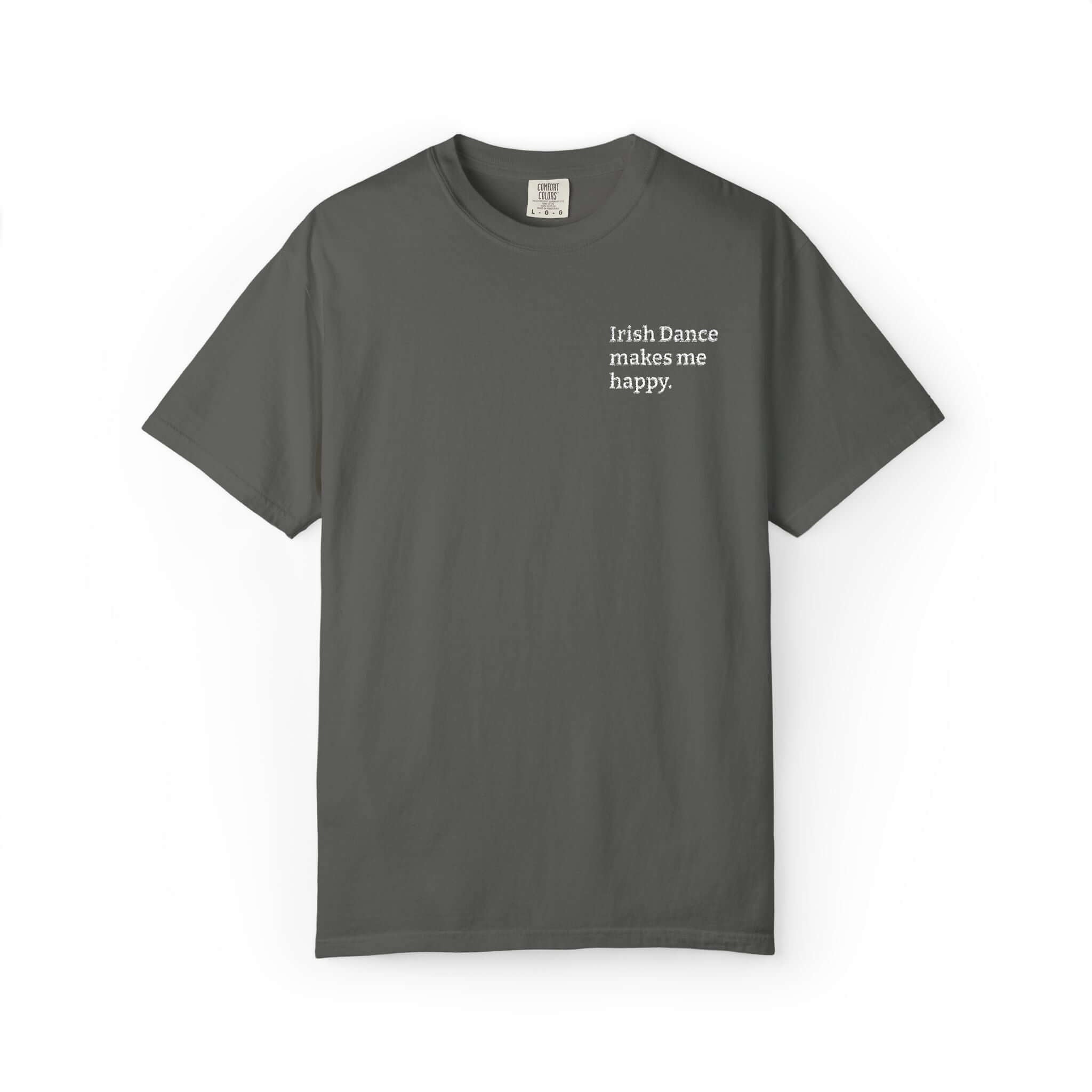 Irish Dance Apparel: Irish Dance Makes Me Happy™ Embroidered Tee