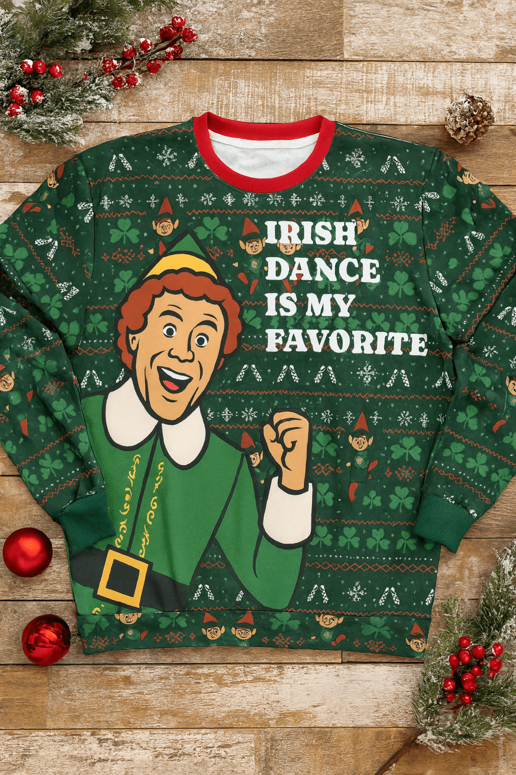 Elf, Irish Dance Ugly Sweater, Funny Irish Dance, Irish Dancer Gift, Gifr for Irish Dancer, Irish Dance Present
