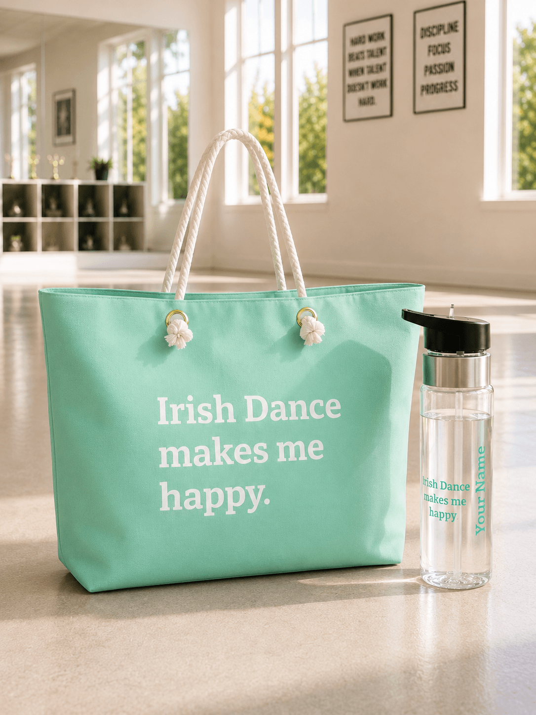 Irish Dance Water Bottle, Irish Dance Travel Accessory, Irish Dance Makes Me Happy