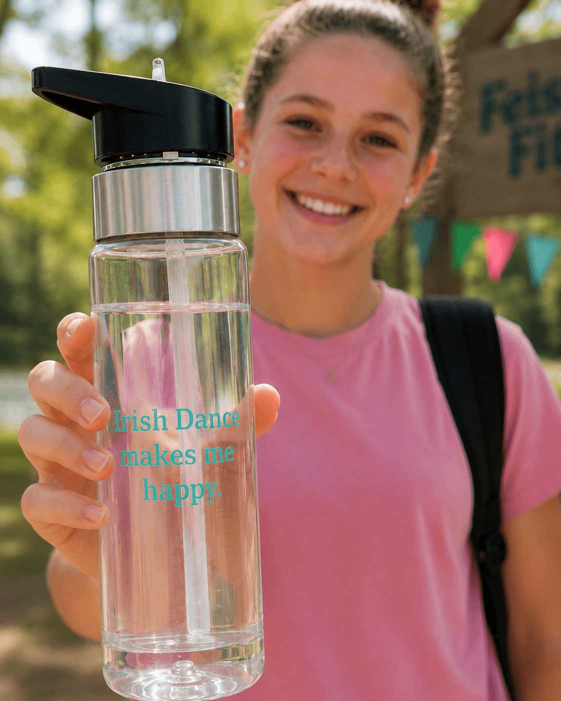 Irish Dance Water Bottle, Irish Dance Travel Accessory, Irish Dance Makes Me Happy
