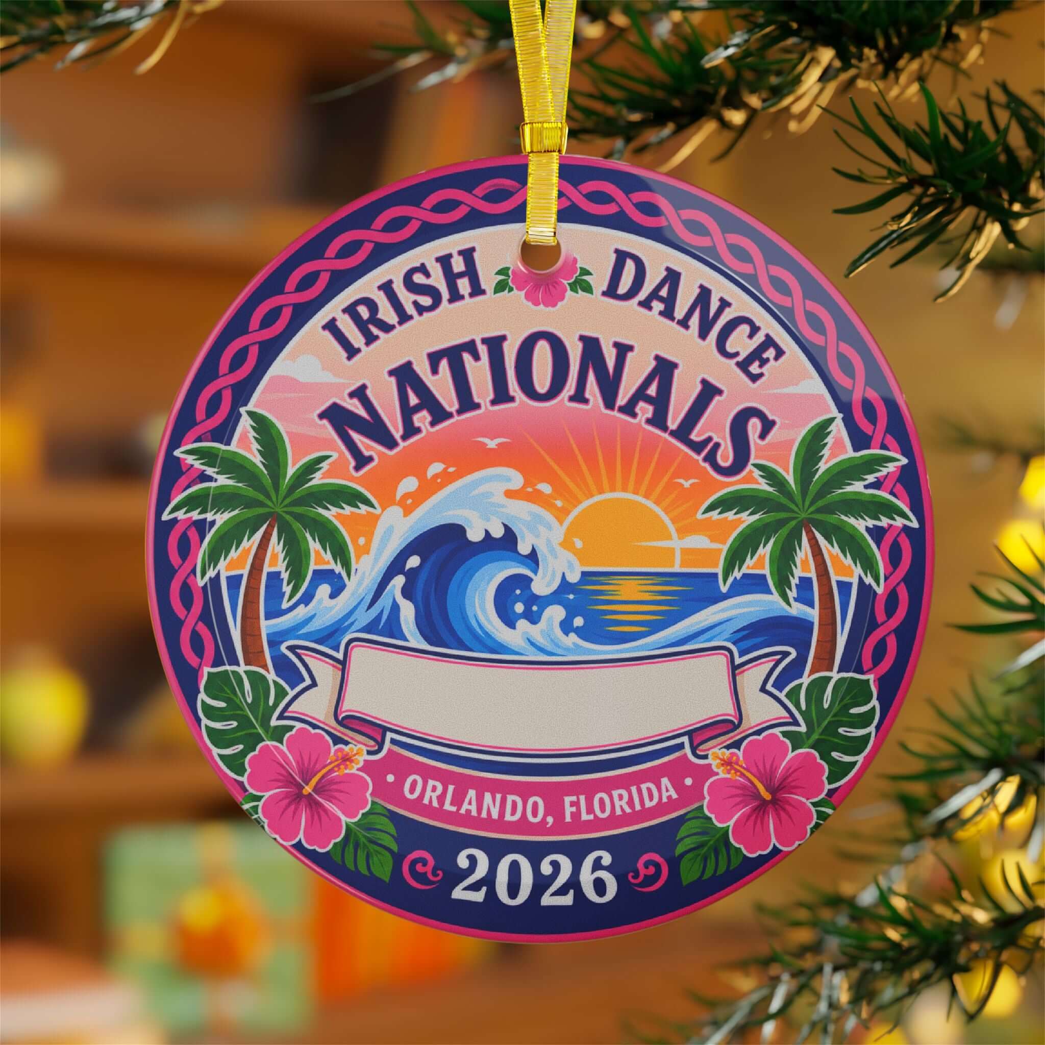 Irish Dance Nationals 2026 Glass Ornaments, Dance Keepsake