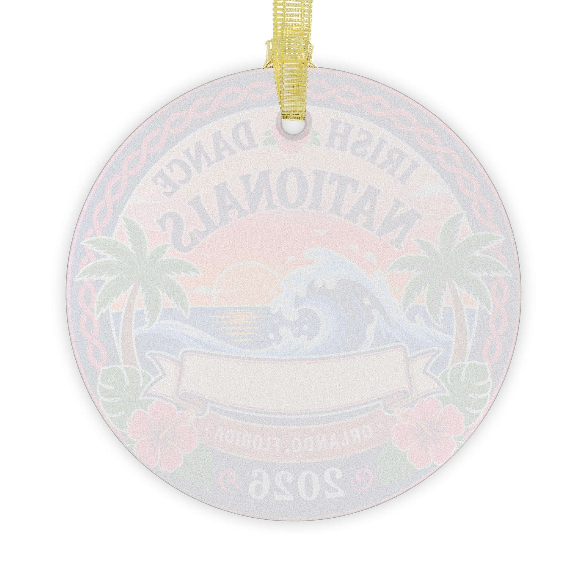 Irish Dance Nationals 2026 Glass Ornaments, Back