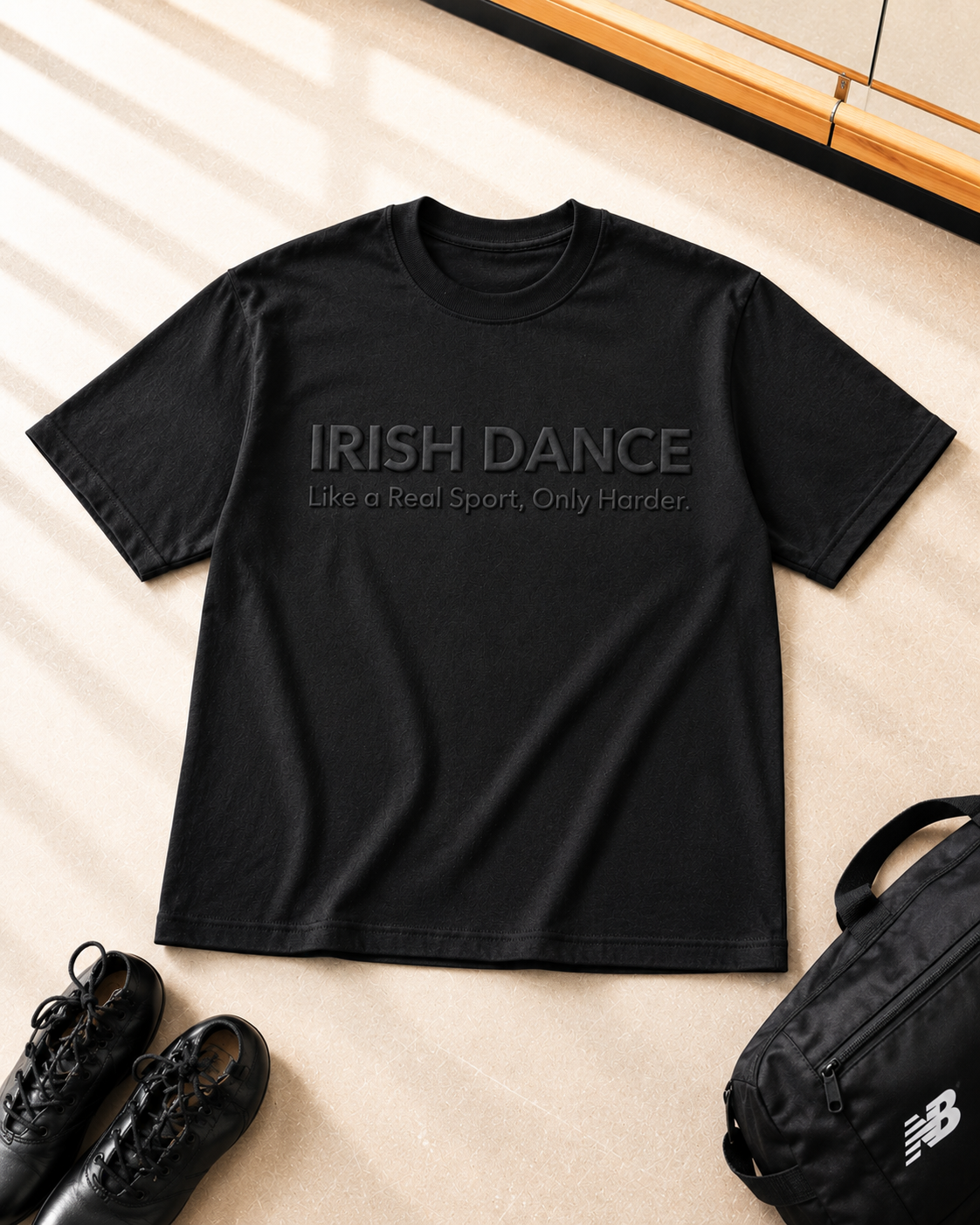 Irish Dance Apparel, Irish Dance Practice Gear, Irish Dance T-Shirt, Embossed Shirt