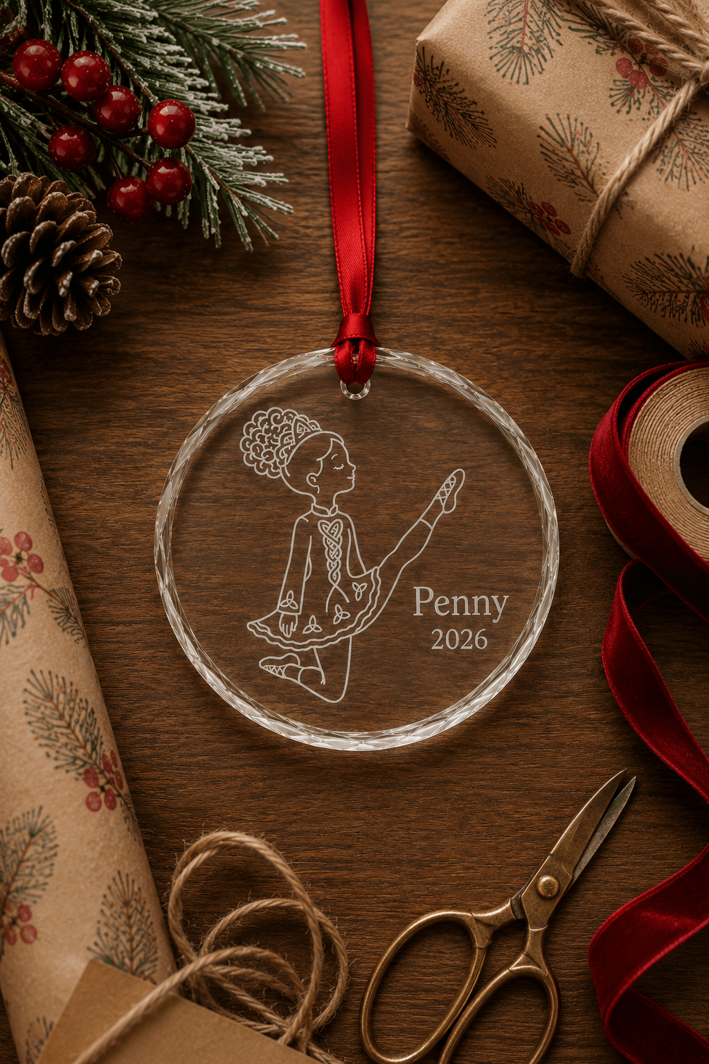 Irish Dance Christmas Ornament, Irish Dance Ornament, Custom Irish Dance Dance Ornament, Irish Dance Teacher Gift