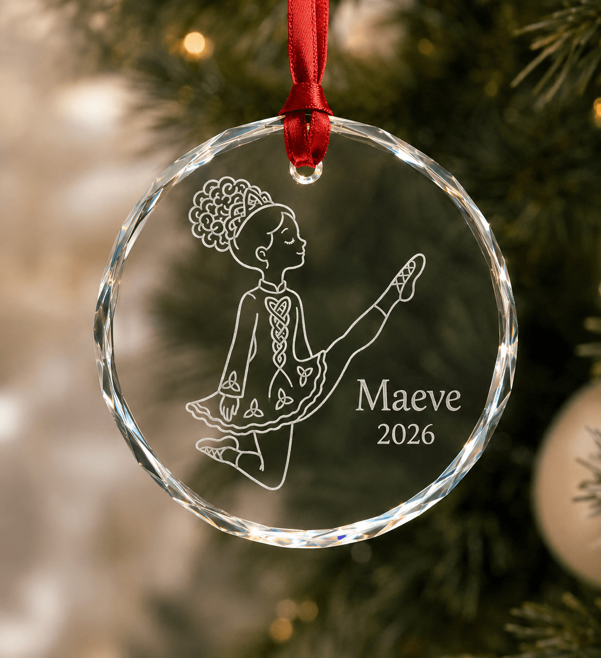 Irish Dance Christmas Ornament, Irish Dance Ornament, Custom Irish Dance Dance Ornament, Irish Dance Teacher Gift, Irish Step Dance Ornament