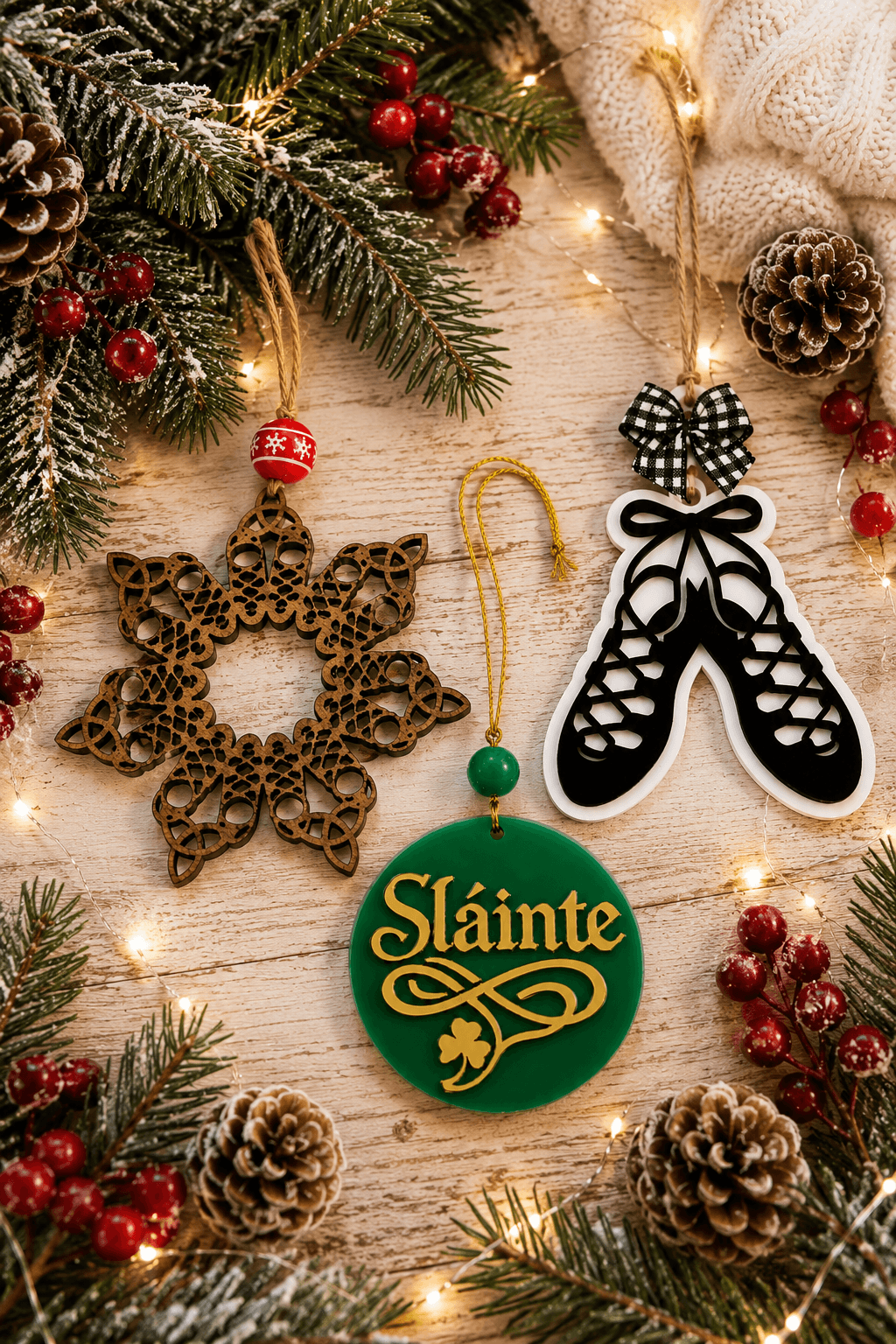 Irish Dance Christmas Ornaments, Irish Holiday Ornaments, Celtic Holiday Ornaments, Celtic Christmas Ornaments