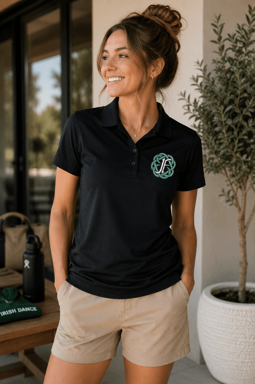 JFIDA Polo, Irish Dance Clothing, Irish Dance Apparel, Irish Dance Practice Gear, Irish Dance School Apparel