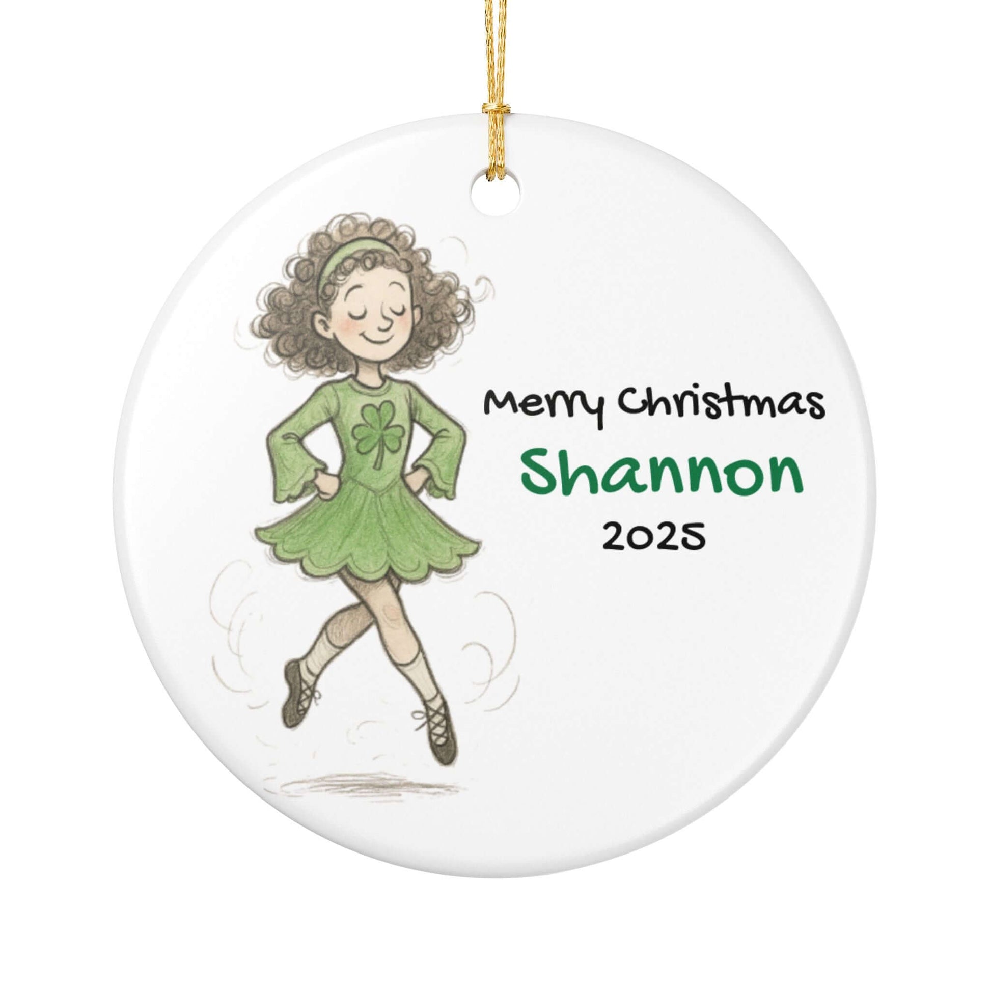 personalized Irish dancer ornament, Irish dance Christmas ornament, custom Irish dance gift, Irish dance school spirit ornament, Irish dance Christmas decor, Oireachtas ornament, Irish dance team ornament, Feis gift, custom dance ornament, personalized Irish dance keepsake
