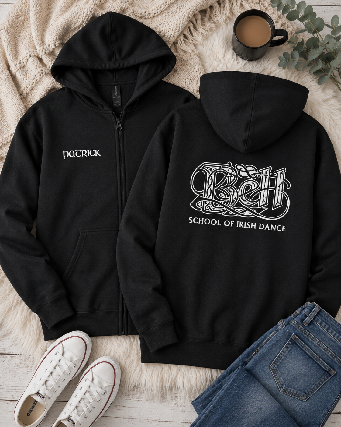 Bell School Adult Full-Zip Hoodie — Personalized