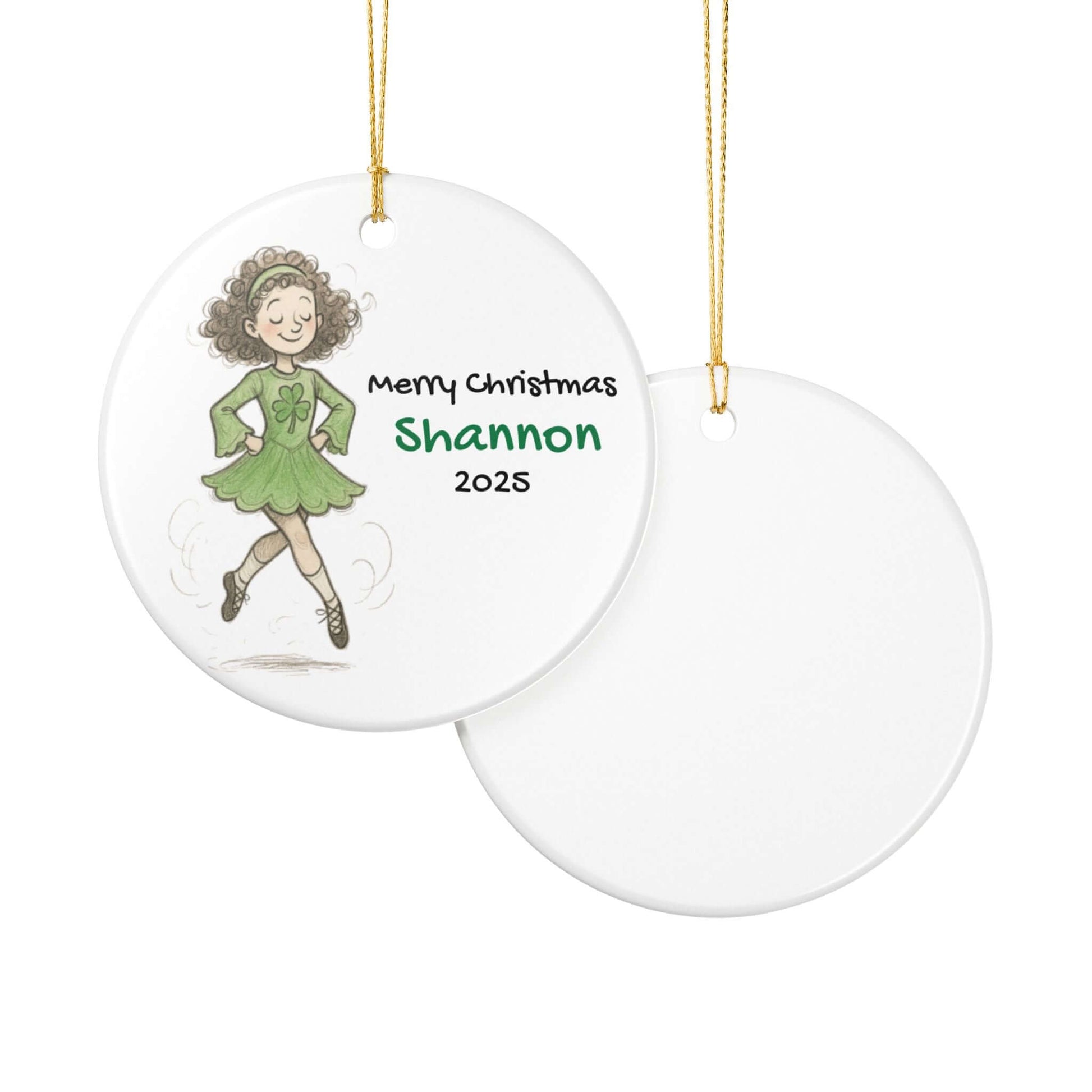 personalized Irish dancer ornament, Irish dance Christmas ornament, custom Irish dance gift, Irish dance school spirit ornament, Irish dance Christmas decor, Oireachtas ornament, Irish dance team ornament, Feis gift, custom dance ornament, personalized Irish dance keepsake