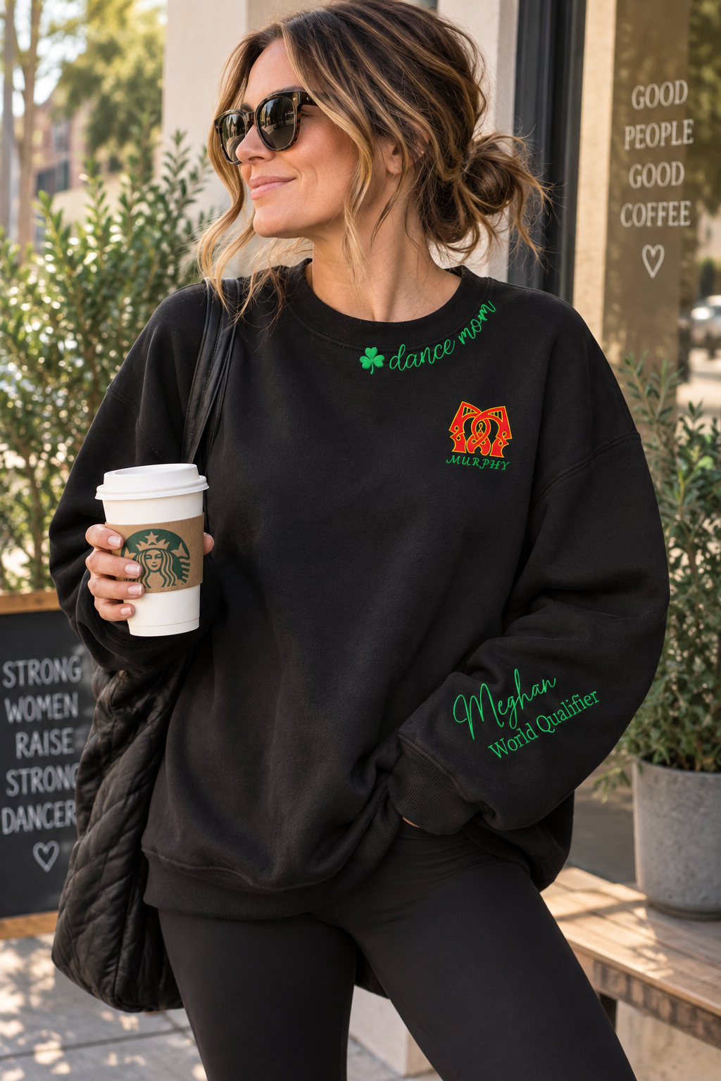 Murphy Irish Dancers Personalized Dance Mom Embroidered Sweatshirt