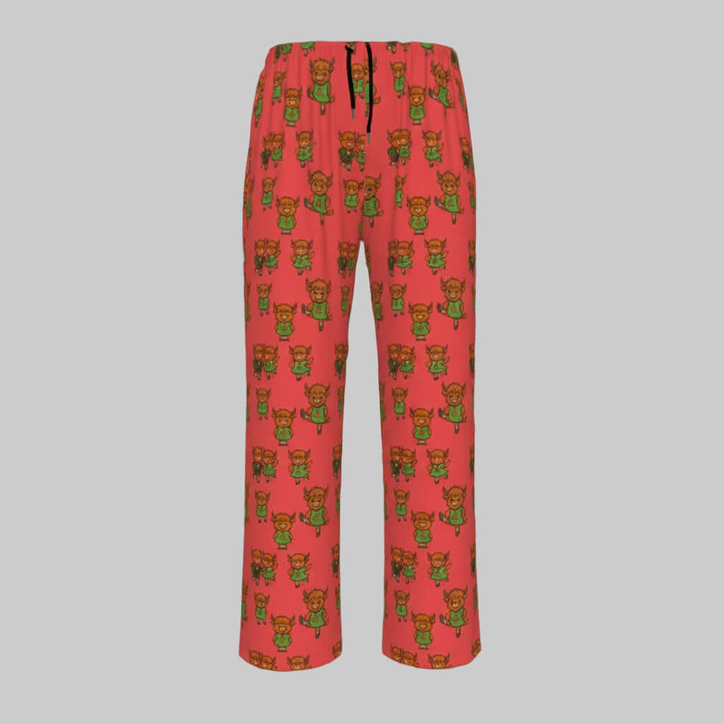 Irish Dance Pajamas, Highland Cow Pajamas, Irish Dance PJs, Gift for Irish Dancer
