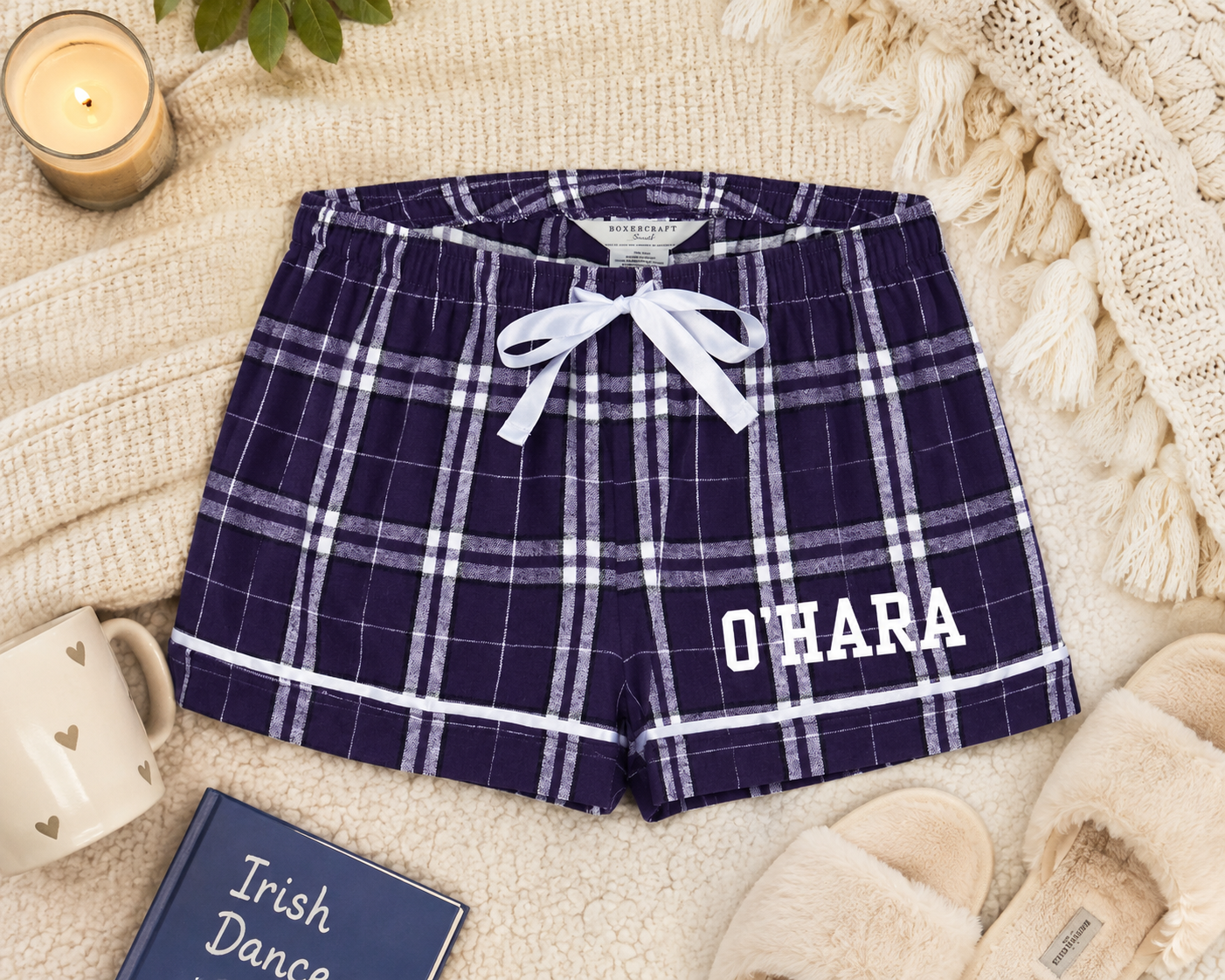Irish Dance Merch: O'Hara Boxercraft Flannel Pajama Shorts